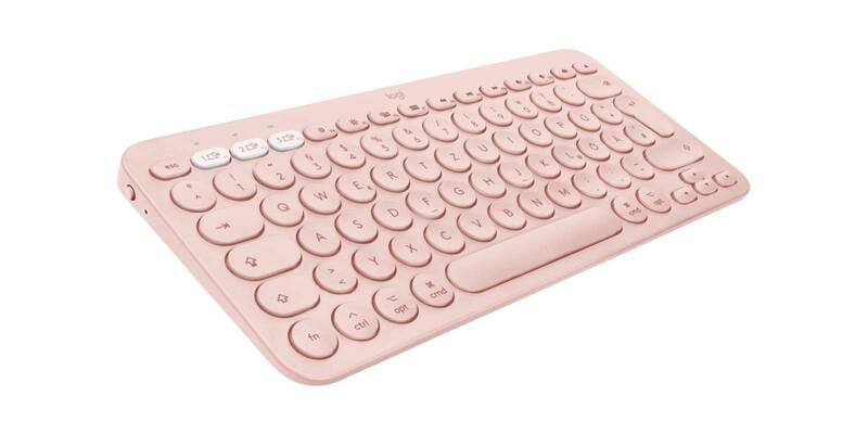 Klávesnice Logitech Bluetooth Keyboard K380, US růžová