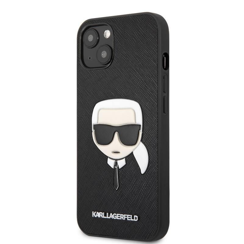 Kryt na mobil Karl Lagerfeld Saffiano Karl Head na Apple iPhone 13 černé
