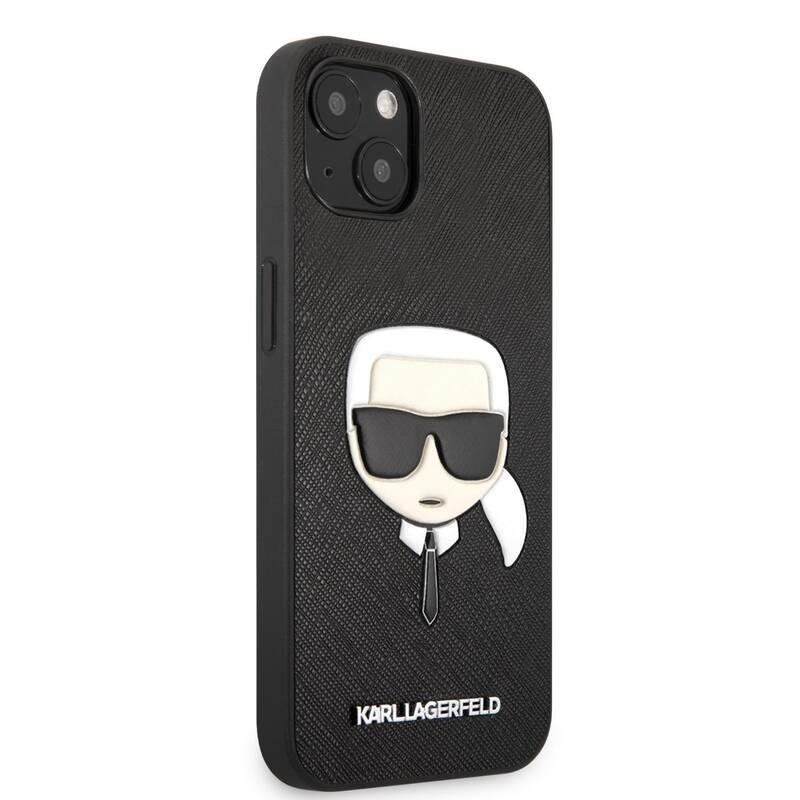 Kryt na mobil Karl Lagerfeld Saffiano Karl Head na Apple iPhone 13 mini černé
