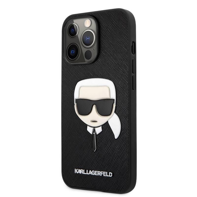Kryt na mobil Karl Lagerfeld Saffiano Karl Head na Apple iPhone 13 Pro Max černý