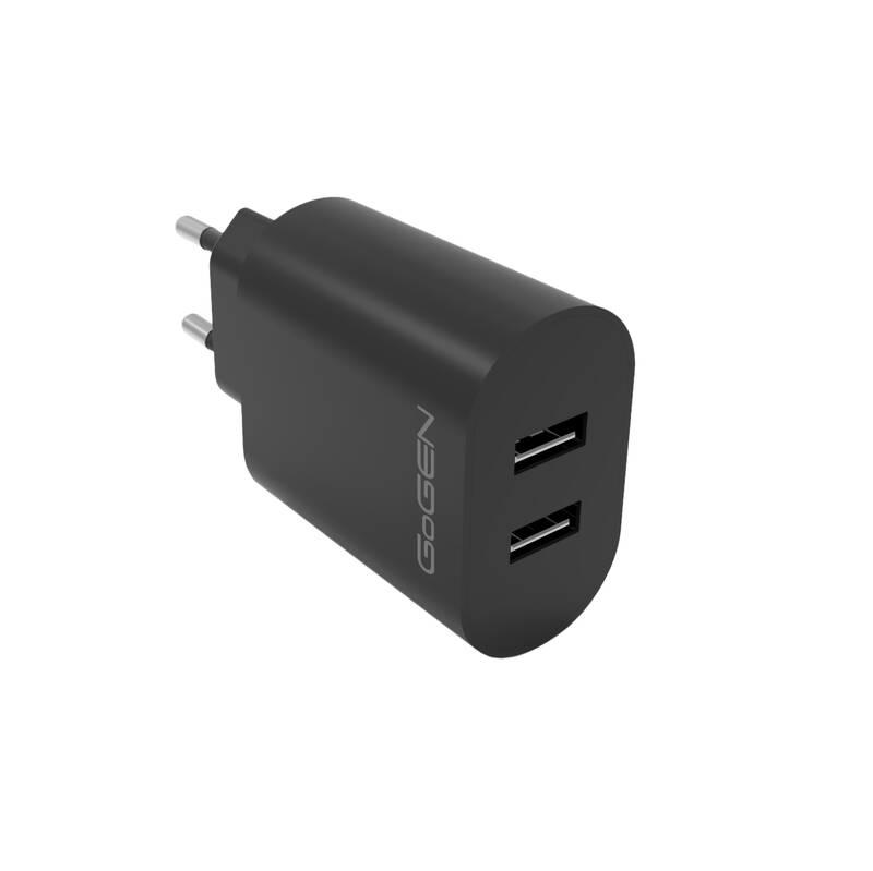 Nabíječka do sítě GoGEN ACH 206, 2x USB-A černá, Nabíječka, do, sítě, GoGEN, ACH, 206, 2x, USB-A, černá