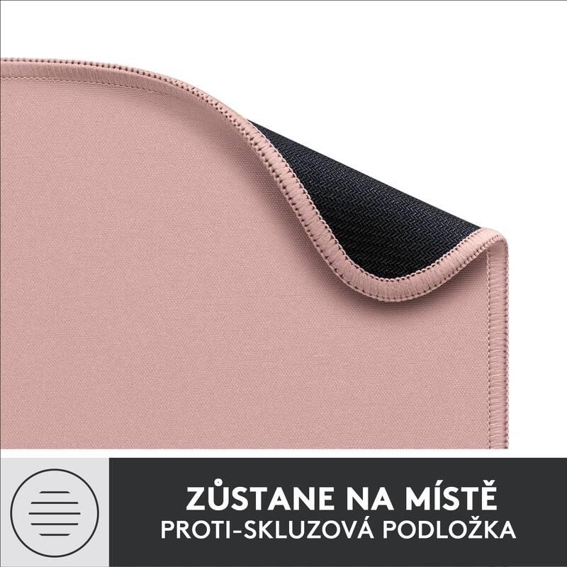 Podložka pod myš Logitech Mouse Pad Studio Series, 20 x 23 cm růžová