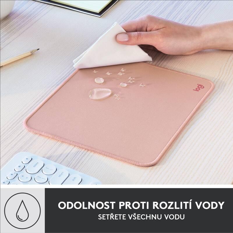 Podložka pod myš Logitech Mouse Pad Studio Series, 20 x 23 cm růžová