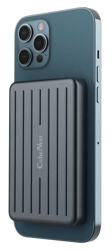 Powerbank CubeNest 5000mAh, Magnetic šedá