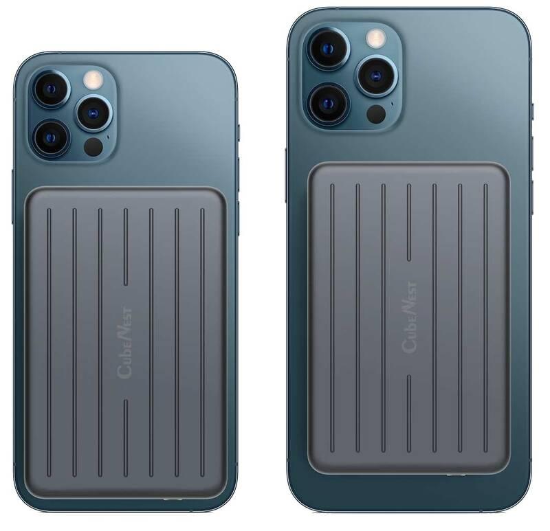 Powerbank CubeNest 5000mAh, Magnetic šedá