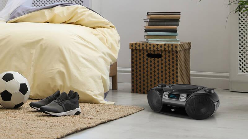 Radiopřijímač DAB CD GoGEN CDM 390 BTDABS černý šedý