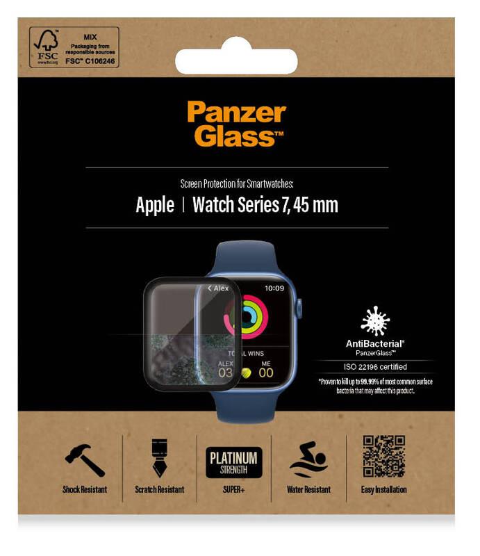 Tvrzené sklo PanzerGlass na Apple Watch 7 45mm průhledné