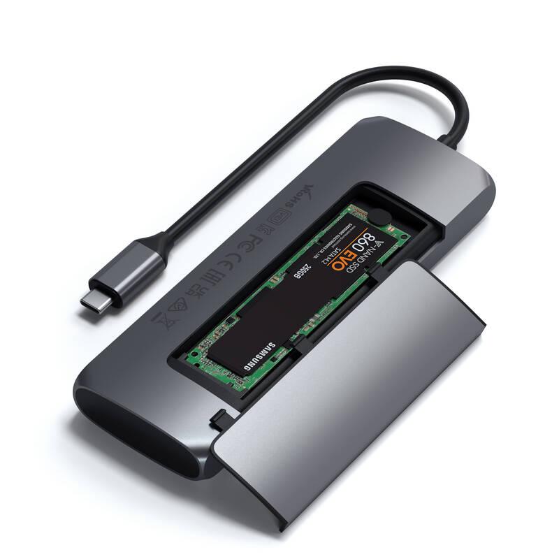 USB Hub Satechi Aluminium USB-C Hybrid Multiport adapter - Space Grey