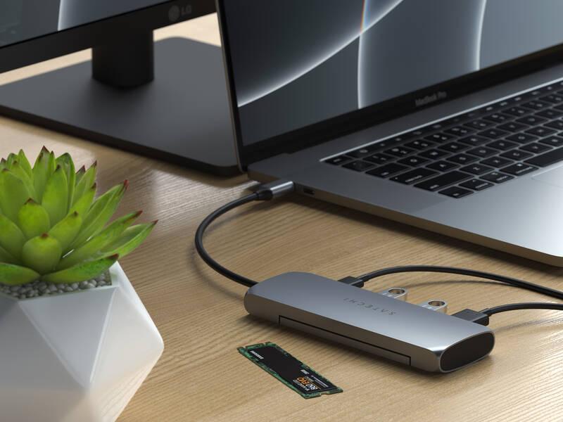 USB Hub Satechi Aluminium USB-C Hybrid Multiport adapter - Space Grey, USB, Hub, Satechi, Aluminium, USB-C, Hybrid, Multiport, adapter, Space, Grey