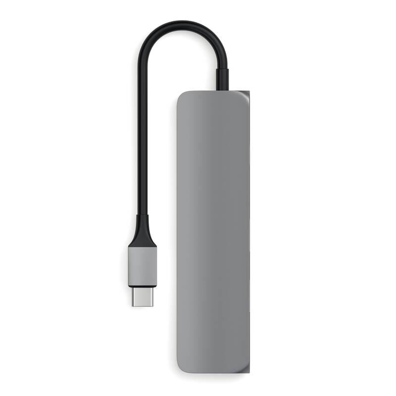 USB Hub Satechi Aluminum SLIM USB-C HDMI, 2x USB 3.0, USB-C šedý