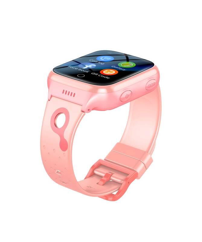 Chytré hodinky Carneo GuardKid 4G dětské růžové