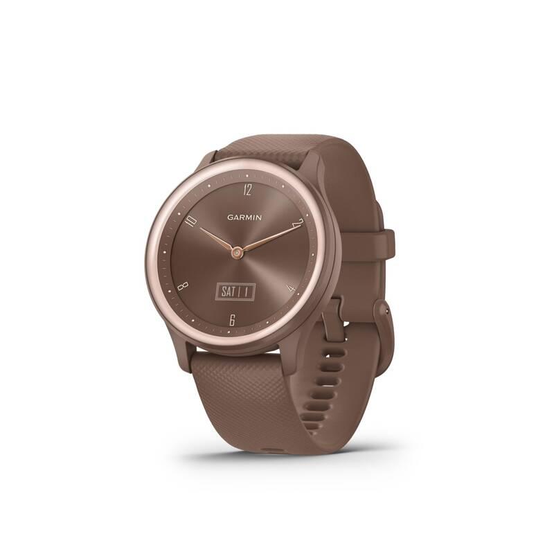 Chytré hodinky Garmin vívomove Sport - Peach Gold Cocoa Silicone Band