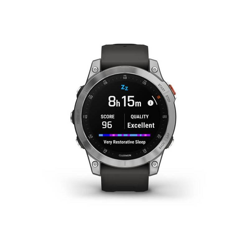 GPS hodinky Garmin epix PRO Glass - Silver Gray Silicone Band