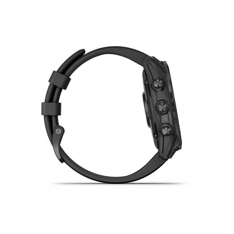 GPS hodinky Garmin fenix 7 PRO Solar - Gray Black Silicone Band