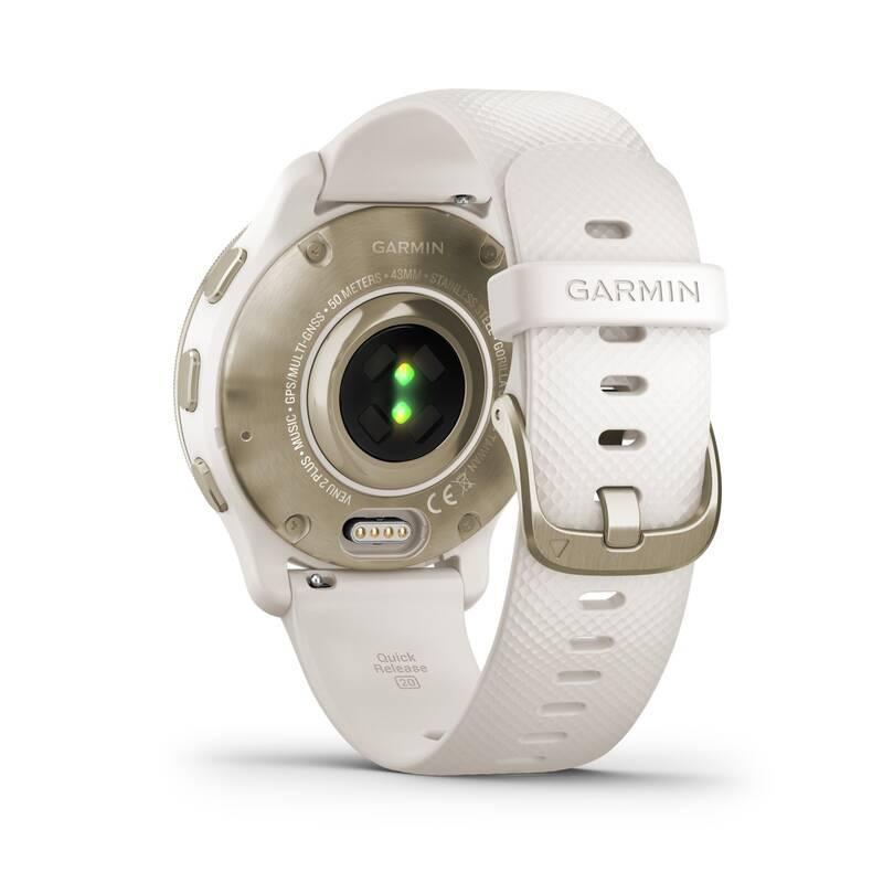 GPS hodinky Garmin Venu 2 Plus Cream - Gold White Silicone Band, GPS, hodinky, Garmin, Venu, 2, Plus, Cream, Gold, White, Silicone, Band