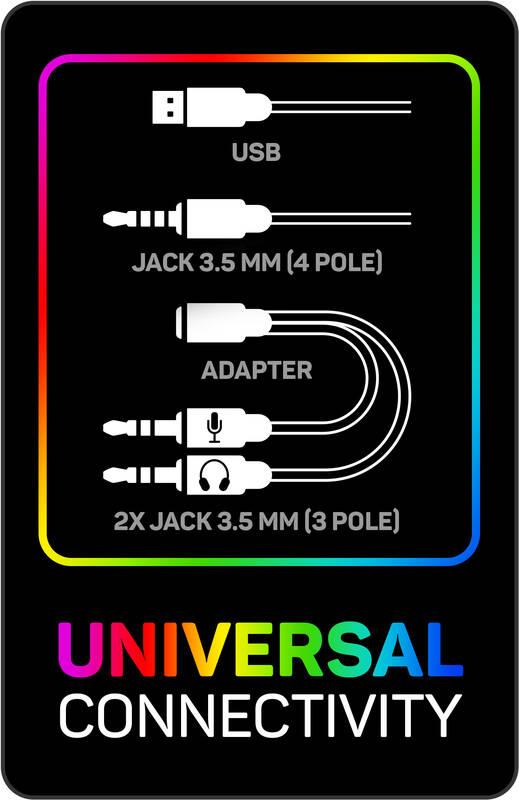 Headset Connect IT Biohazard RGB CHP-4511 černý, Headset, Connect, IT, Biohazard, RGB, CHP-4511, černý