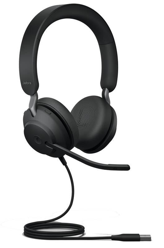 Headset Jabra Evolve2 40, USB-A, MS Stereo černý