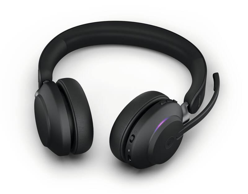Headset Jabra Evolve2 65, USB-A, MS teams, Stereo, DeskStand černý