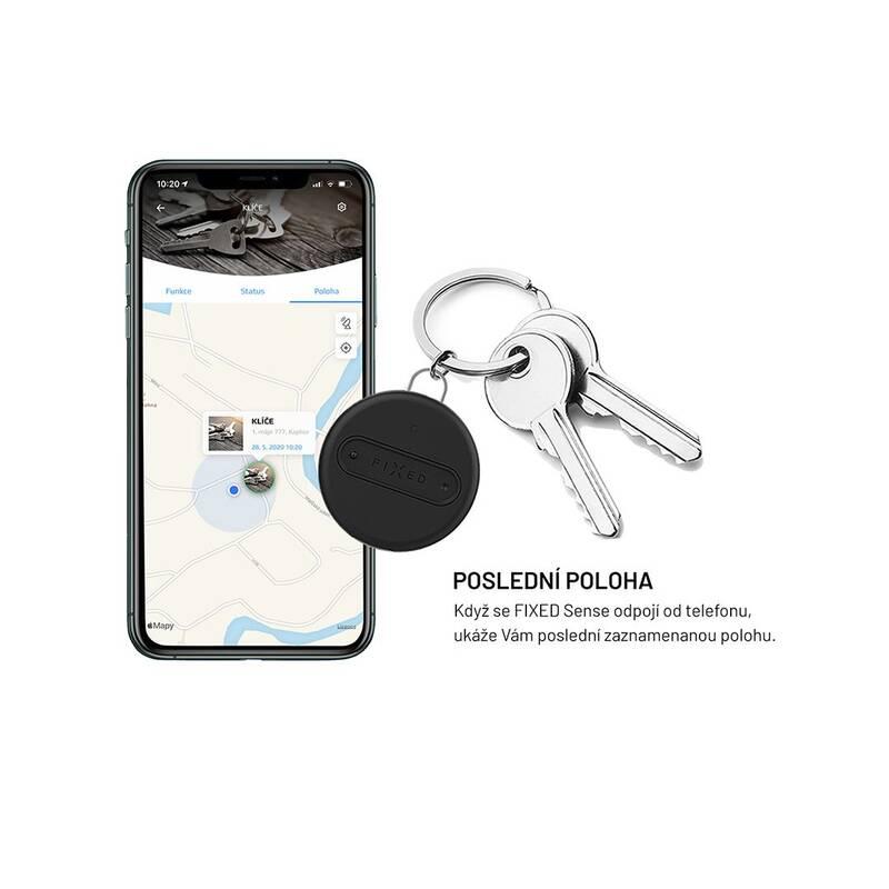 Klíčenka FIXED Sense, Duo Pack černá bílá