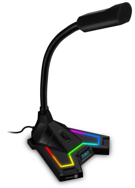 Mikrofon Connect IT NEO RGB ProMIC černý