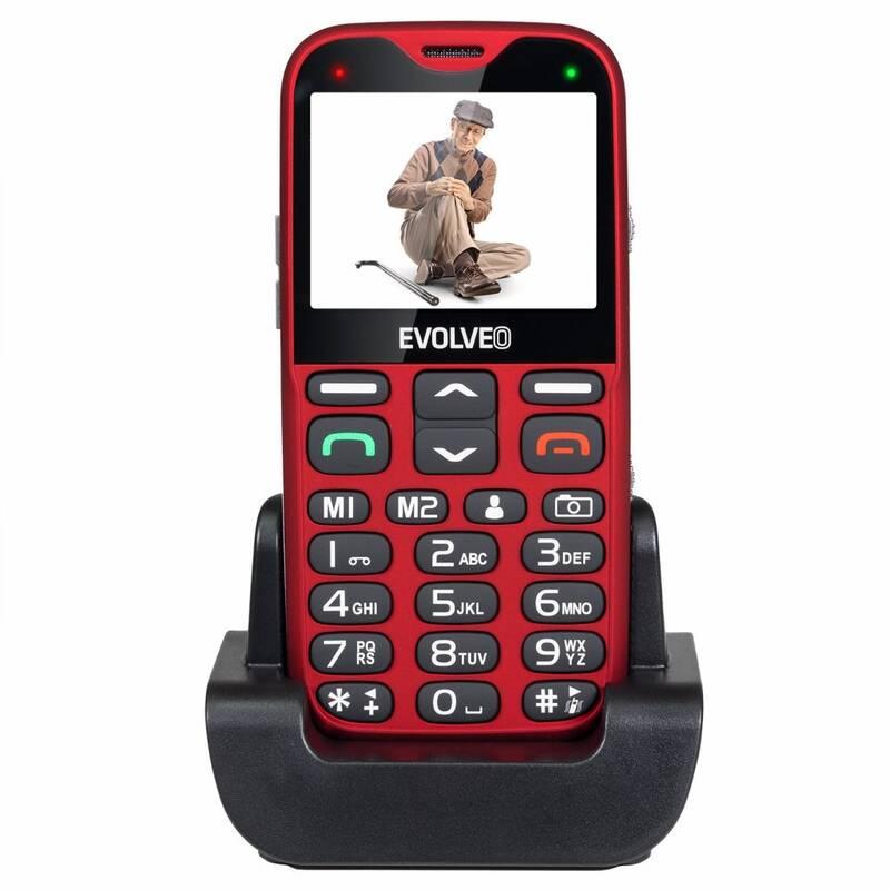 Mobilní telefon Evolveo EasyPhone XG pro seniory červený