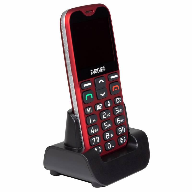 Mobilní telefon Evolveo EasyPhone XG pro seniory červený, Mobilní, telefon, Evolveo, EasyPhone, XG, pro, seniory, červený