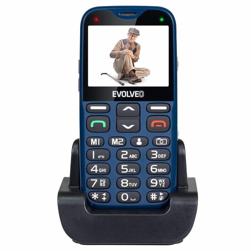Mobilní telefon Evolveo EasyPhone XG pro seniory modrý