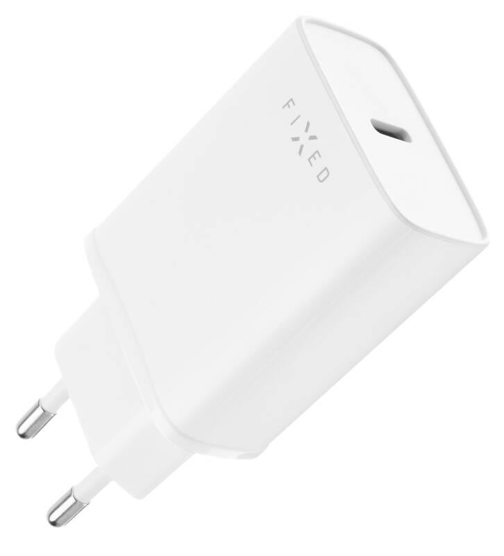 Nabíječka do sítě FIXED USB-C PD, 25W bílá