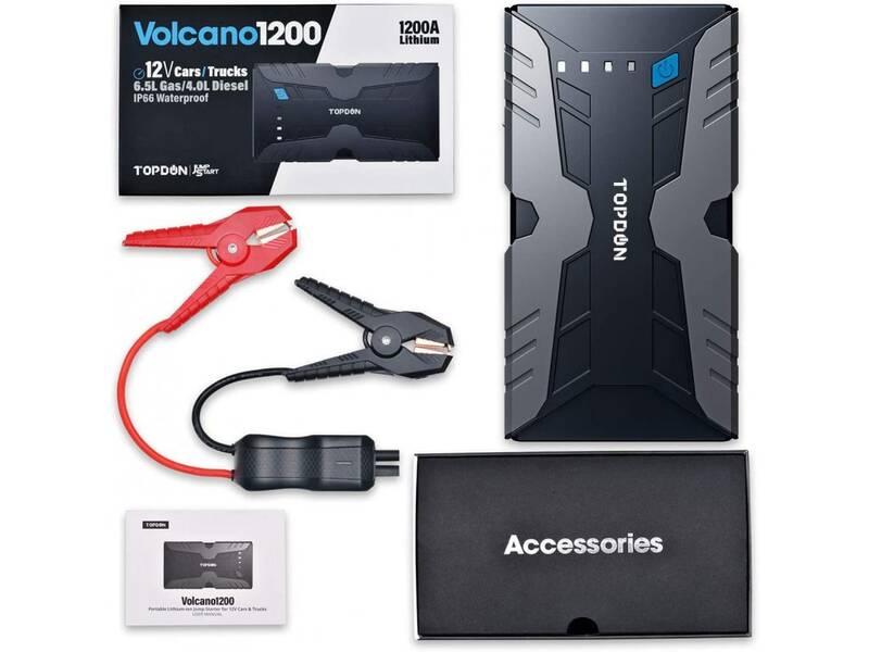 Powerbank Topdon Car Jump Starter Volcano 1200, 12800 mAh černá, Powerbank, Topdon, Car, Jump, Starter, Volcano, 1200, 12800, mAh, černá