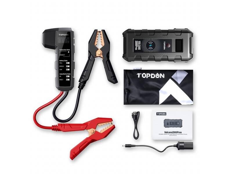 Powerbank Topdon Car Jump Starter Volcano 2000 Pro S, BT, 20800 mAh černá, Powerbank, Topdon, Car, Jump, Starter, Volcano, 2000, Pro, S, BT, 20800, mAh, černá