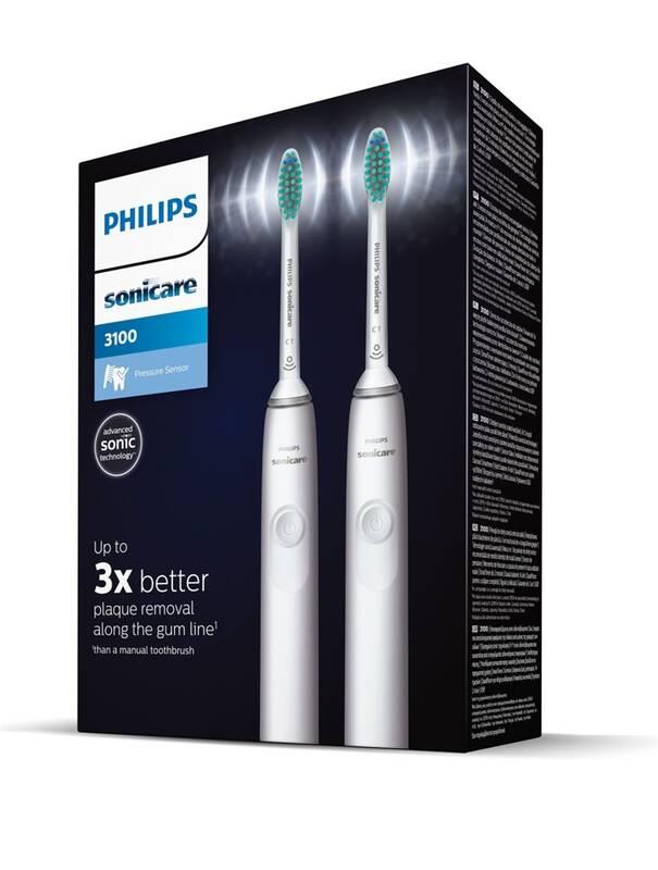 Set zubních kartáčků Philips Sonicare 3100 HX3675 13 bílý, Set, zubních, kartáčků, Philips, Sonicare, 3100, HX3675, 13, bílý