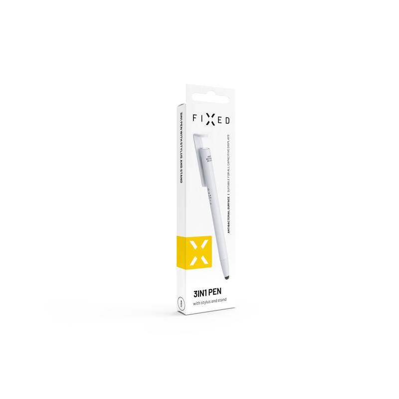 Stylus FIXED Pen 3v1, propiska a stojánek bílý