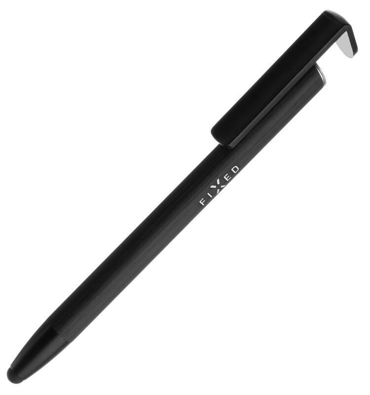 Stylus FIXED Pen 3v1, propiska a stojánek černý hliník, Stylus, FIXED, Pen, 3v1, propiska, a, stojánek, černý, hliník