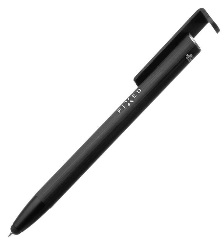 Stylus FIXED Pen 3v1, propiska a stojánek černý hliník, Stylus, FIXED, Pen, 3v1, propiska, a, stojánek, černý, hliník