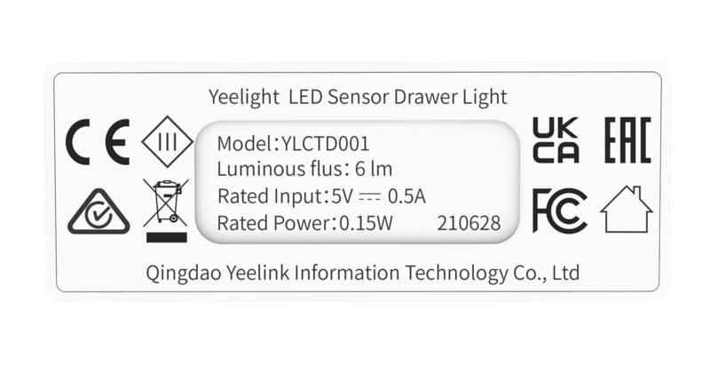 Svítidlo Yeelight LED Sensor Drawer Light, Svítidlo, Yeelight, LED, Sensor, Drawer, Light