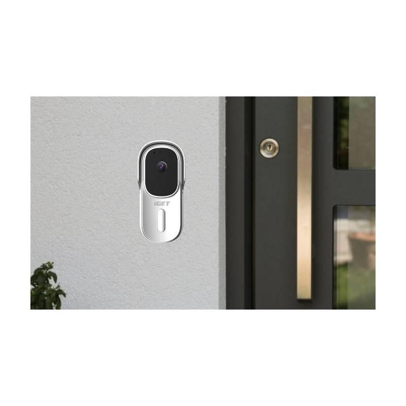 Zvonek bezdrátový iGET HOME Doorbell DS1 šedý, Zvonek, bezdrátový, iGET, HOME, Doorbell, DS1, šedý