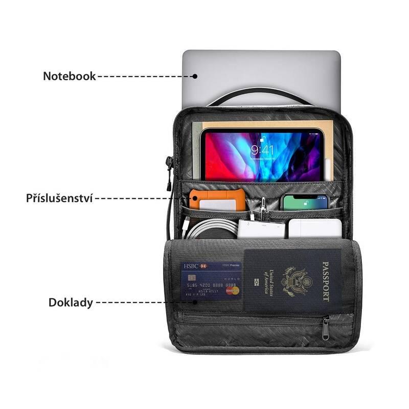 Brašna na notebook tomtoc Urban Shoulderbag na 14" MacBook Pro šedá