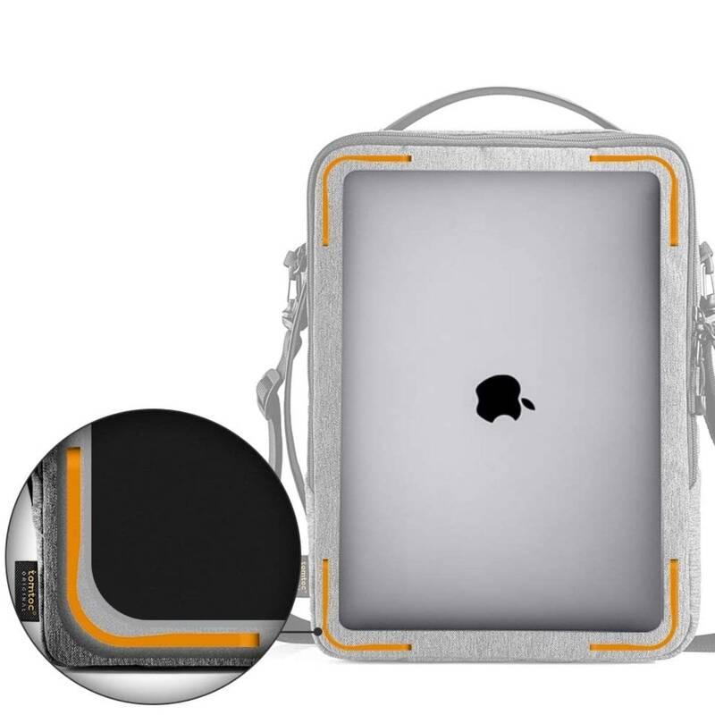Brašna na notebook tomtoc Urban Shoulderbag na 14" MacBook Pro šedá