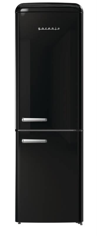 Chladnička s mrazničkou Gorenje Retro ONRK619DBK černá