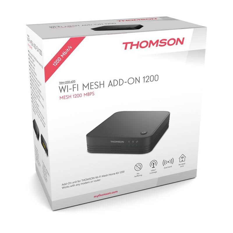 Komplexní Wi-Fi systém Thomson Mesh Home Kit 1200 ADD-ON černý