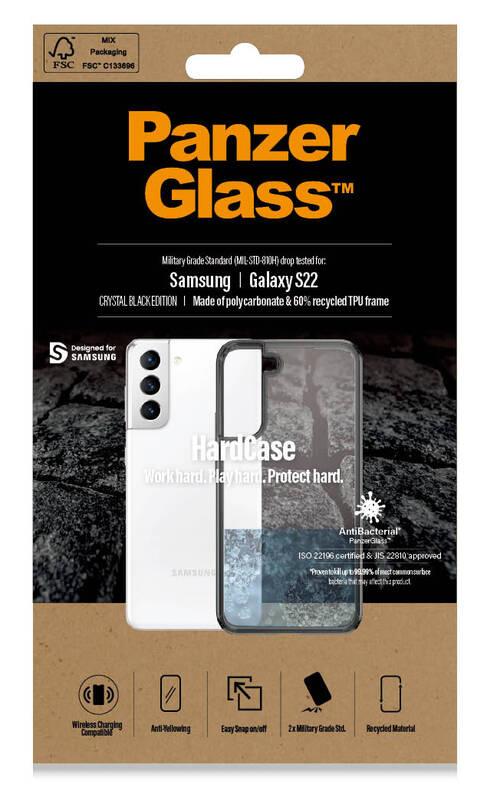 Kryt na mobil PanzerGlass HardCase na Samsung Galaxy S22 černý průhledný