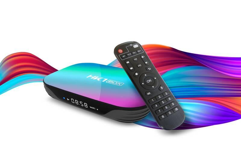 Multimediální centrum XtendLan Android box HK1 černý modrý