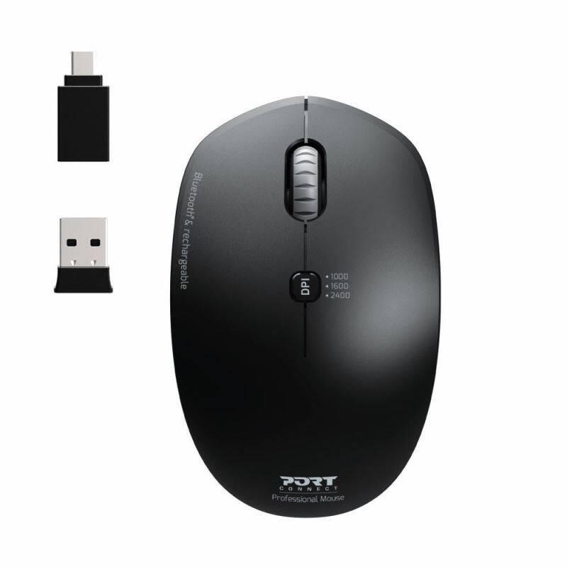 Myš PORT CONNECT Rechargeable BT Combo Pro černá