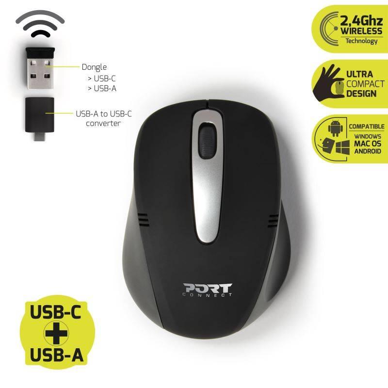 Myš PORT CONNECT Sedona černá
