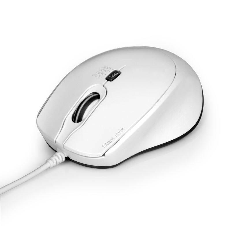 Myš PORT CONNECT Silent USB-A USB-C bílá, Myš, PORT, CONNECT, Silent, USB-A, USB-C, bílá