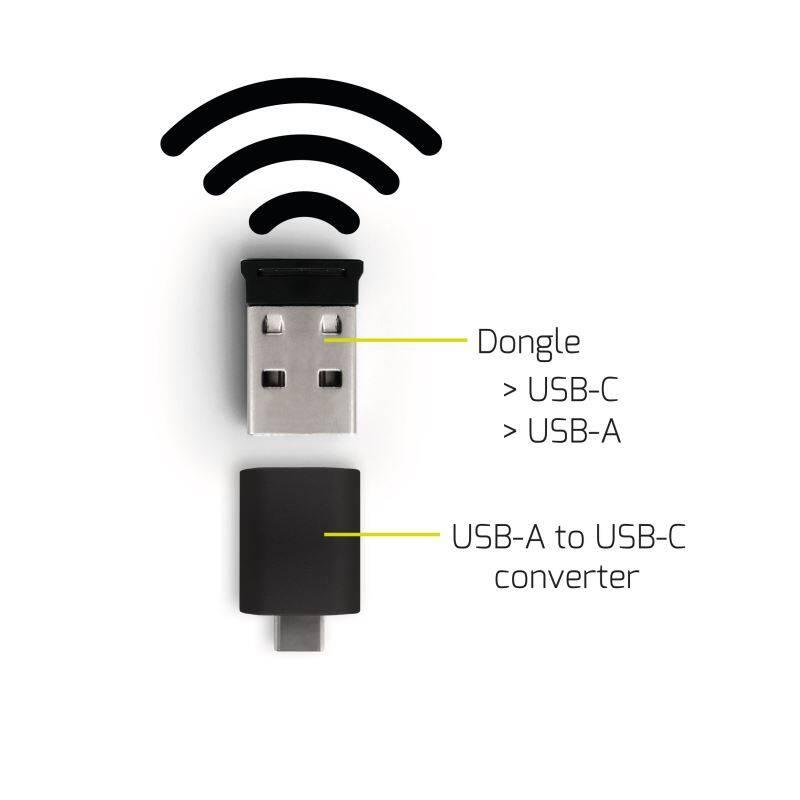 Myš PORT CONNECT Silent USB-A USB-C černá
