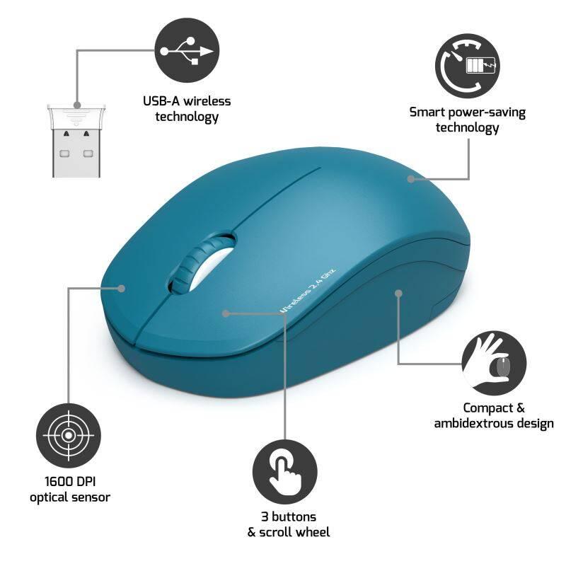 Myš PORT CONNECT Wireless Collection modrá