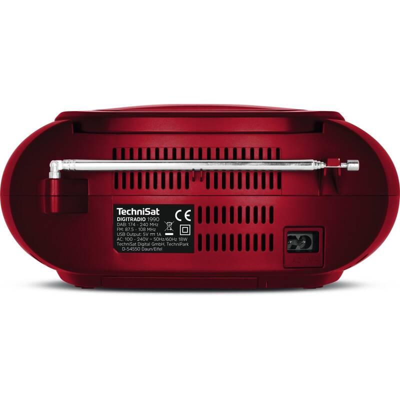 Radiopřijímač DAB CD Technisat DIGITRADIO 1990 červený