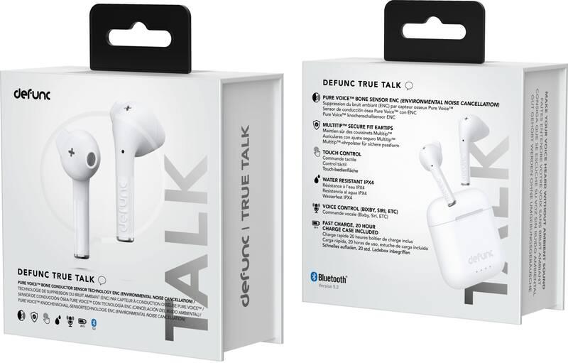 Sluchátka Defunc True Talk bílá