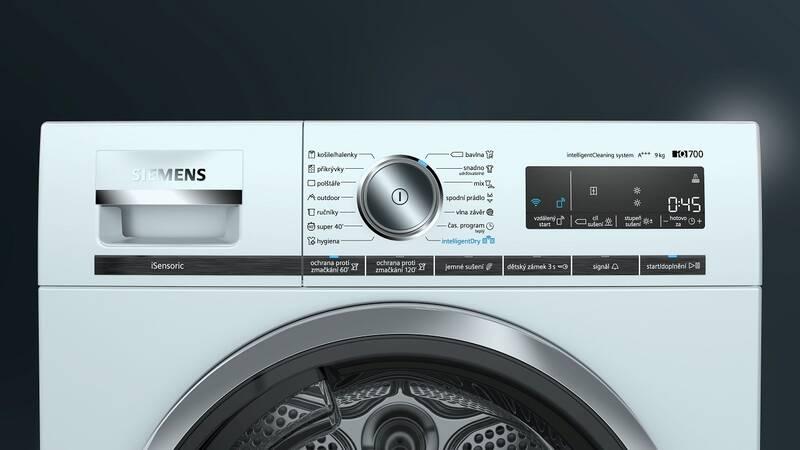 Sušička prádla Siemens iQ700 WT47XMH1CS bílá, Sušička, prádla, Siemens, iQ700, WT47XMH1CS, bílá